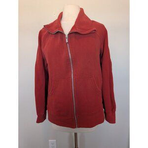 Lululemon Red Full-Zip Jacket With Pockets M/L Casual & Comfortable Outerwear